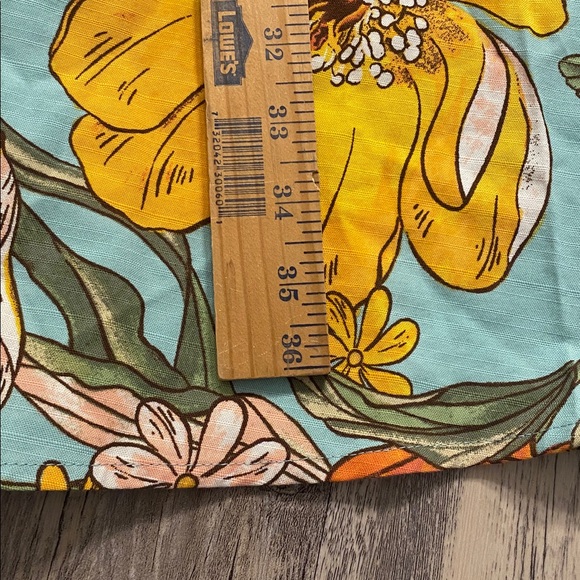 Linen Blend Floral Elasticated Waist Pull On Full Floral Skirt Size 22/24 (2024) - Picture 2 of 8